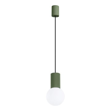 Lámpara colgante HALO 1xG9/8W/230V diá. 12 cm verde