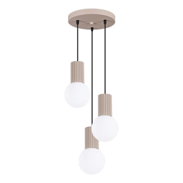 Lámpara colgante HALO 3xG9/8W/230V diá. 25 cm beige