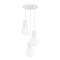 Lámpara colgante HALO 3xG9/8W/230V diá. 25 cm blanco