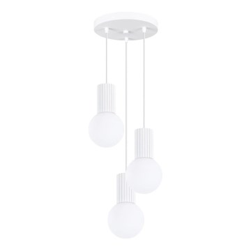 Lámpara colgante HALO 3xG9/8W/230V diá. 25 cm blanco