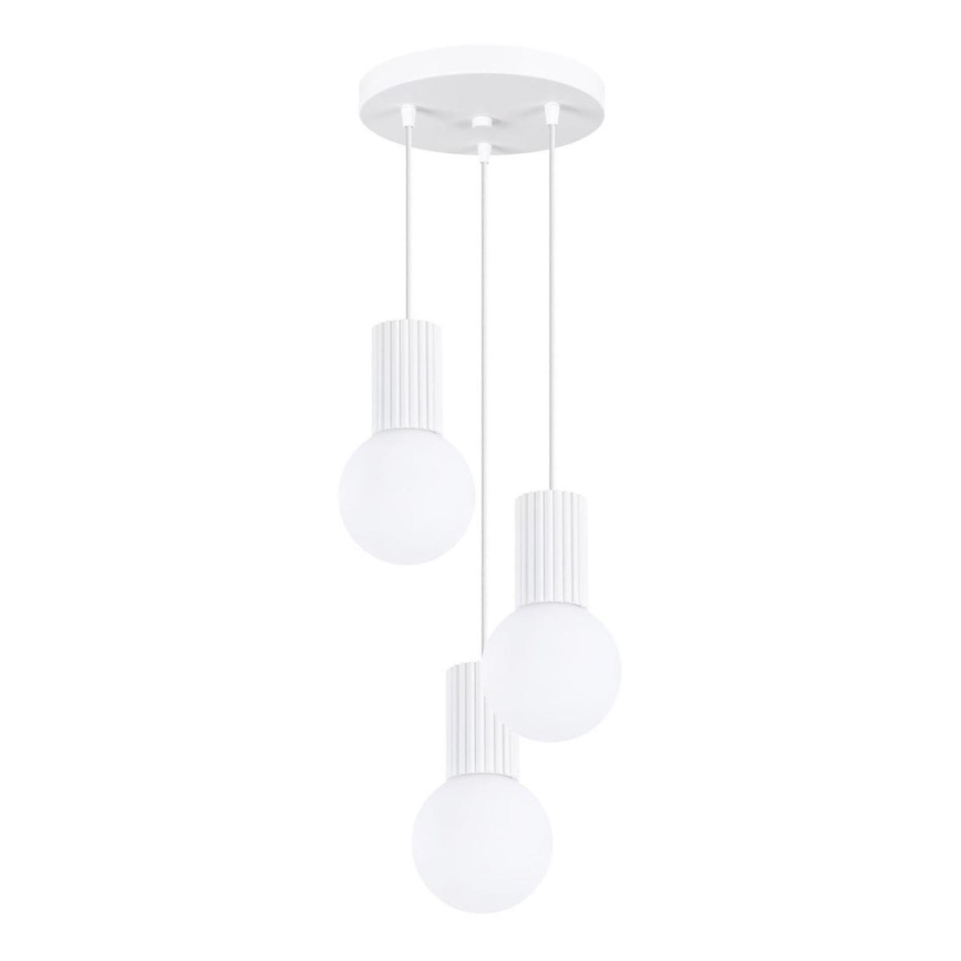 Lámpara colgante HALO 3xG9/8W/230V diá. 25 cm blanco