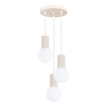 Lámpara colgante HALO 3xG9/8W/230V diá. 25 cm color crema