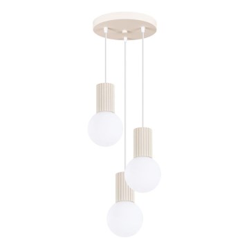 Lámpara colgante HALO 3xG9/8W/230V diá. 25 cm color crema