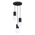 Lámpara colgante HALO 3xG9/8W/230V diá. 25 cm negro