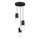 Lámpara colgante HALO 3xG9/8W/230V diá. 25 cm negro