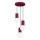 Lámpara colgante HALO 3xG9/8W/230V diá. 25 cm rojo