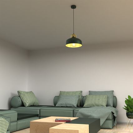 Lámpara colgante HARALD 1xE27/60W/230V verde