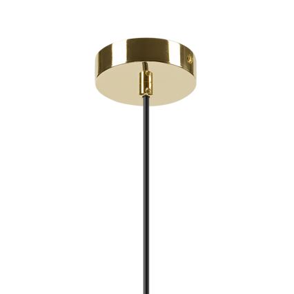 Lámpara colgante HARMA 1xE27/15W/230V diá. 25 cm blanco/dorado