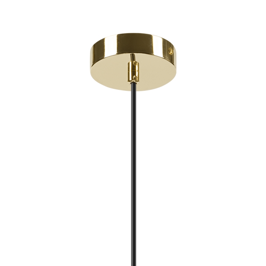 Lámpara colgante HARMA 1xE27/15W/230V diá. 30 cm blanco/dorado