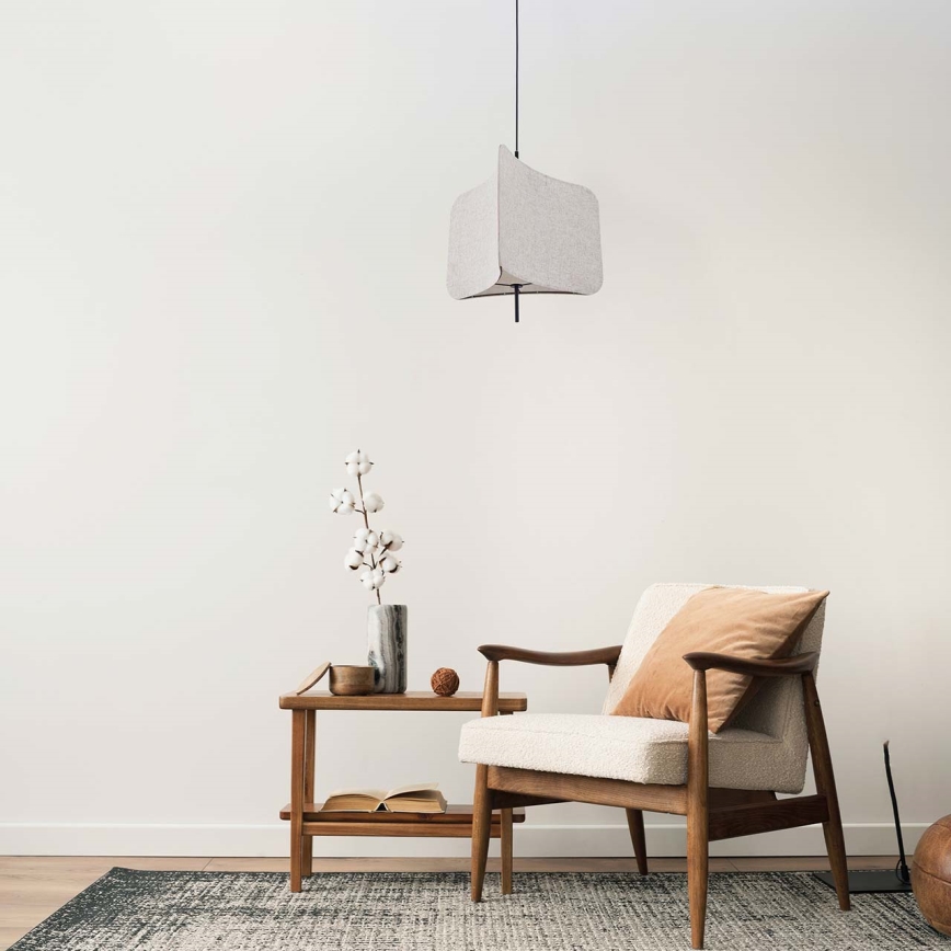 Lámpara colgante HAVANA 1xE27/20W/230V diá. 50 cm beige
