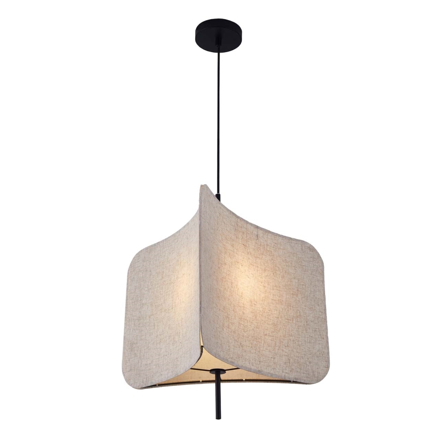 Lámpara colgante HAVANA 1xE27/20W/230V diá. 50 cm beige