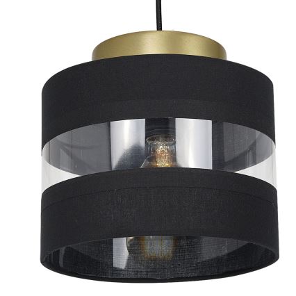 Lámpara colgante HAVARD 1xE27/60W/230V negro/cobre