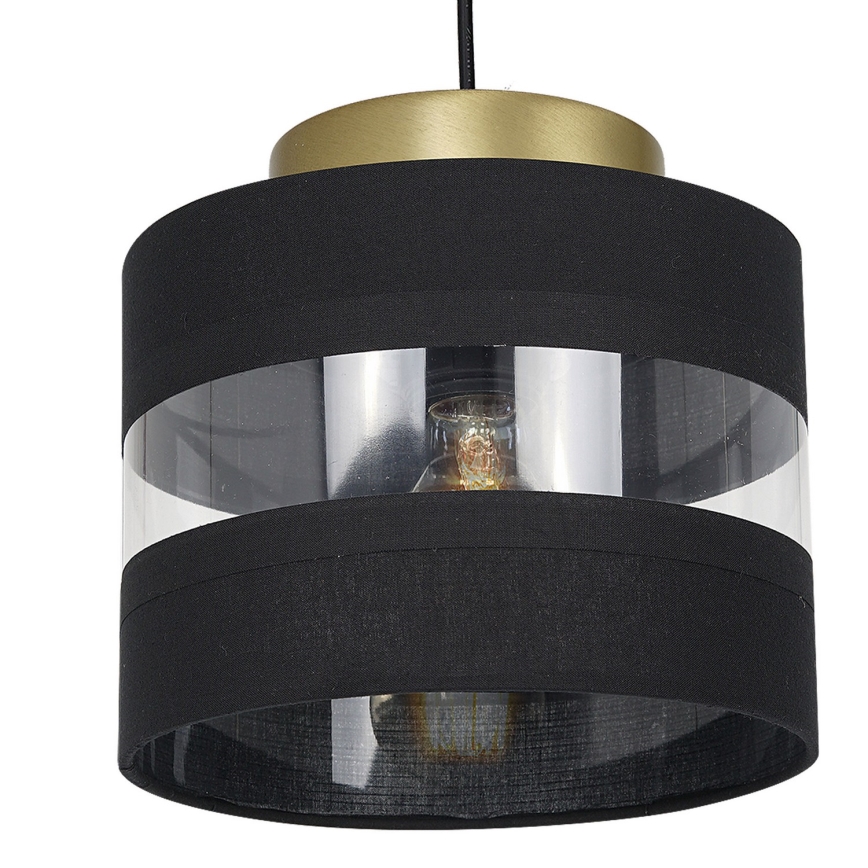 Lámpara colgante HAVARD 1xE27/60W/230V negro/cobre