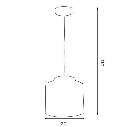 Lámpara colgante HAVARD 1xE27/60W/230V negro/cobre