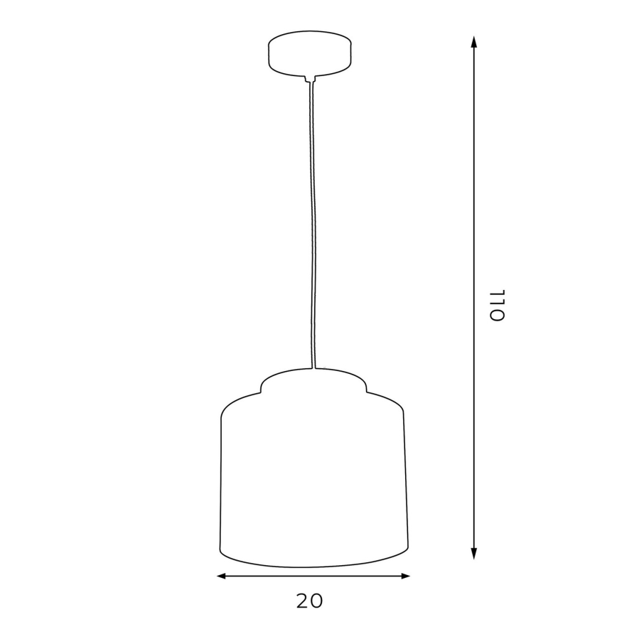 Lámpara colgante HAVARD 1xE27/60W/230V negro/cobre