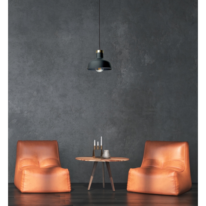Lámpara colgante HEBE 1xE27/60W/230V negro