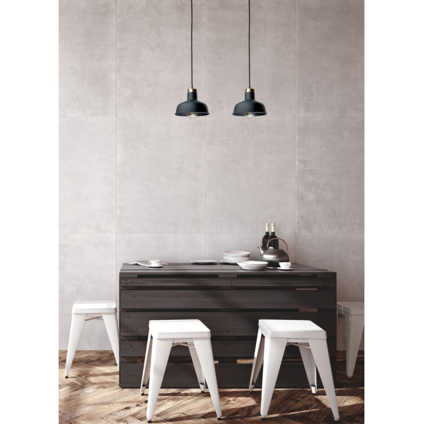 Lámpara colgante HEBE 2xE27/60W/230V negro
