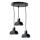Lámpara colgante HEBE 3xE27/60W/230V negro