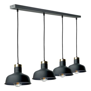 Lámpara colgante HEBE 4xE27/60W/230V negro