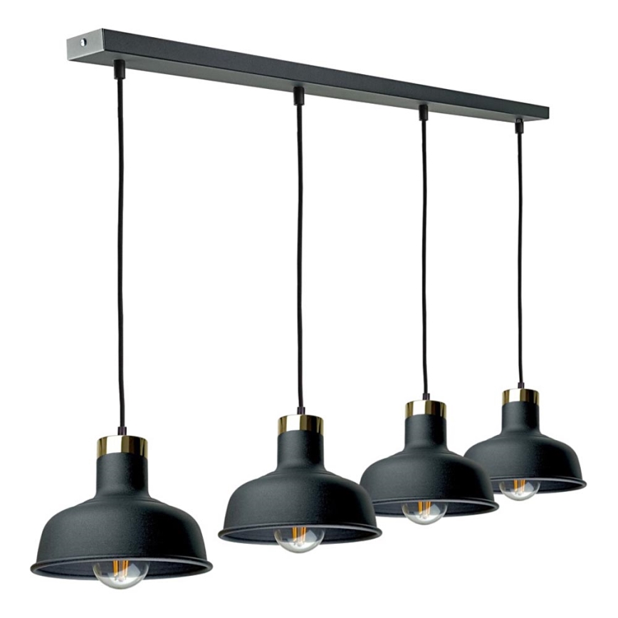 Lámpara colgante HEBE 4xE27/60W/230V negro