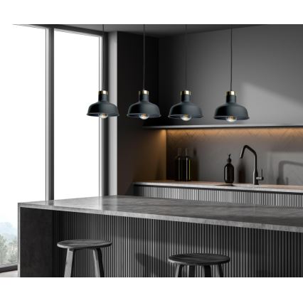 Lámpara colgante HEBE 4xE27/60W/230V negro