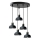 Lámpara colgante HEBE 5xE27/60W/230V negro