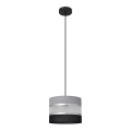 Lámpara colgante HELEN 1xE27/15W/230V diá. 20 cm negro/gris/plata