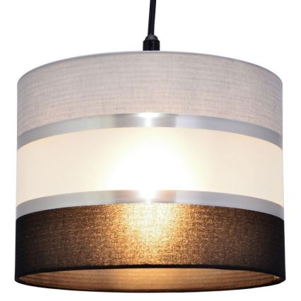 Lámpara colgante HELEN 1xE27/15W/230V diá. 20 cm negro/gris/plata