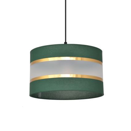Lámpara colgante HELEN 1xE27/15W/230V diá. 25 cm verde/dorado