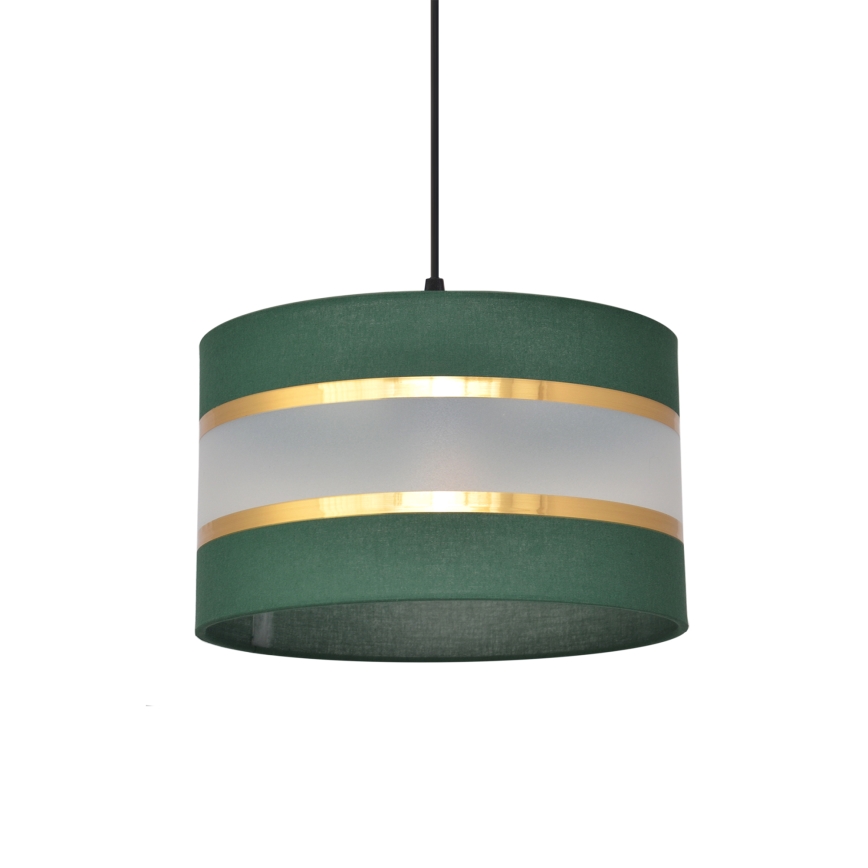 Lámpara colgante HELEN 1xE27/15W/230V diá. 25 cm verde/dorado