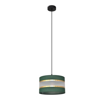 Lámpara colgante HELEN 1xE27/15W/230V diá. 25 cm verde/dorado