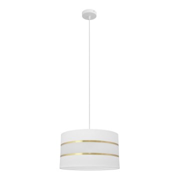 Lámpara colgante HELEN 1xE27/15W/230V diá. 35 cm blanco/dorado