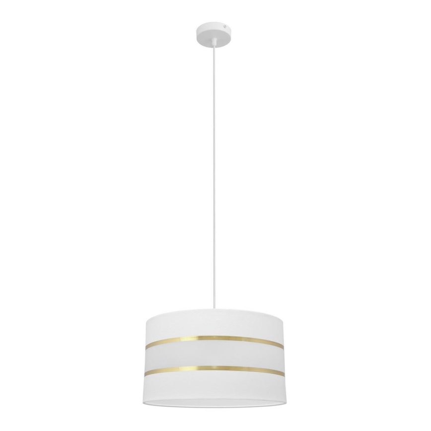 Lámpara colgante HELEN 1xE27/15W/230V diá. 35 cm blanco/dorado
