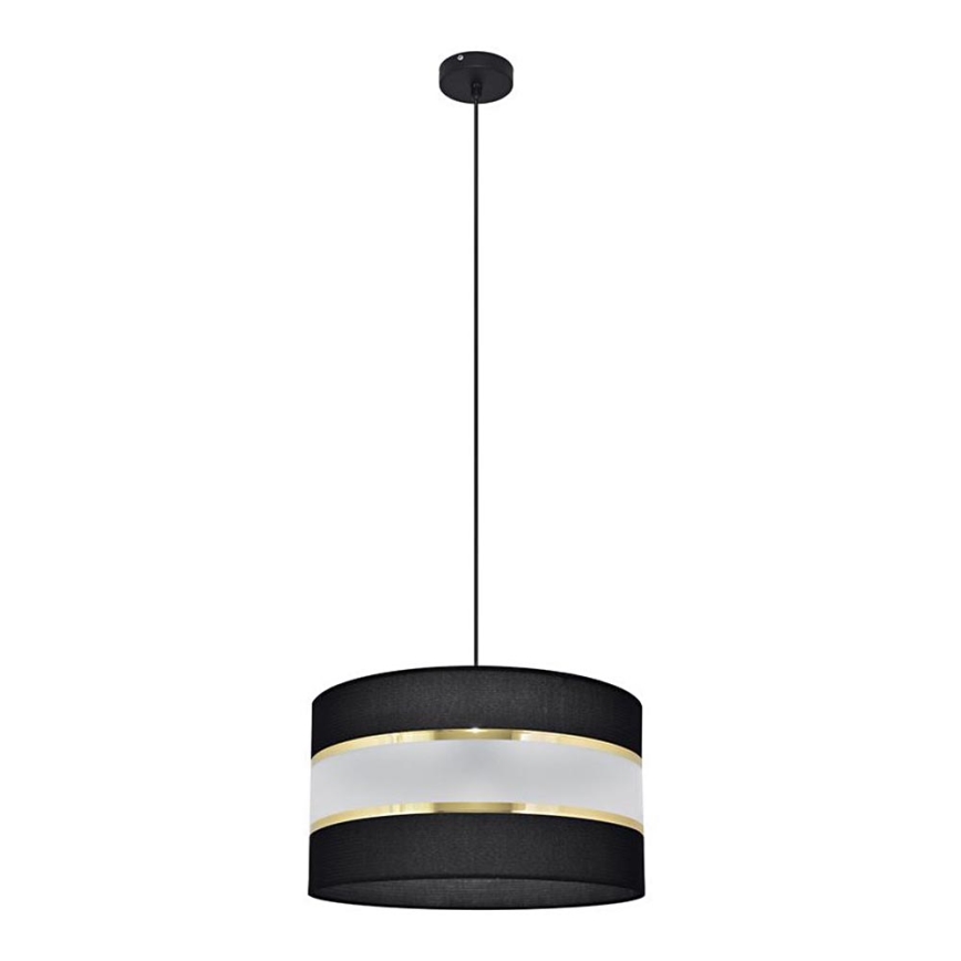 Lámpara colgante HELEN 1xE27/15W/230V diá. 35 cm negro/dorado