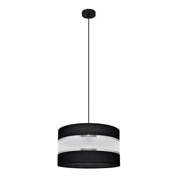 Lámpara colgante HELEN 1xE27/15W/230V diá. 35 cm negro/plata