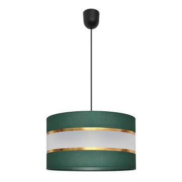 Lámpara colgante HELEN 1xE27/15W/230V diá. 35 cm verde/dorado
