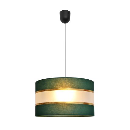 Lámpara colgante HELEN 1xE27/15W/230V diá. 35 cm verde/dorado