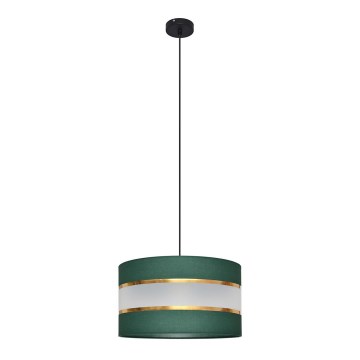 Lámpara colgante HELEN 1xE27/15W/230V diá. 35 cm verde/dorado