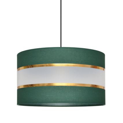 Lámpara colgante HELEN 1xE27/15W/230V diá. 35 cm verde/dorado