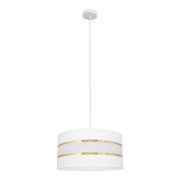 Lámpara colgante HELEN 1xE27/15W/230V diá. 40 cm blanco/dorado