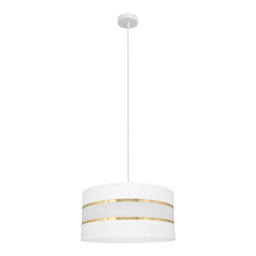 Lámpara colgante HELEN 1xE27/15W/230V diá. 40 cm blanco/dorado