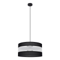 Lámpara colgante HELEN 1xE27/15W/230V diá. 40 cm negro/plata