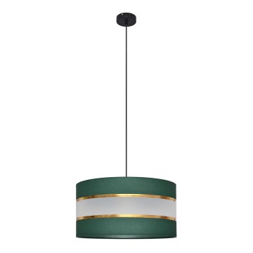 Lámpara colgante HELEN 1xE27/15W/230V diá. 40 cm verde/dorado