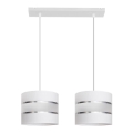 Lámpara colgante HELEN 2xE27/15W/230V blanco
