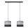 Lámpara colgante HELEN 2xE27/15W/230V negro/gris/plata