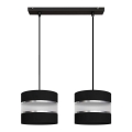 Lámpara colgante HELEN 2xE27/15W/230V negro