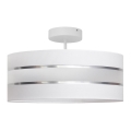Lámpara colgante HELEN 3xE27/15W/230V blanco/cromo brillante