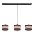 Lámpara colgante HELEN 3xE27/15W/230V marrón/negro/dorado