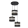 Lámpara colgante HELEN 3xE27/15W/230V negro/dorado