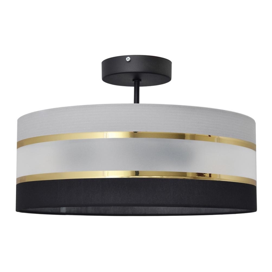 Lámpara colgante HELEN 3xE27/15W/230V negro/gris/dorado